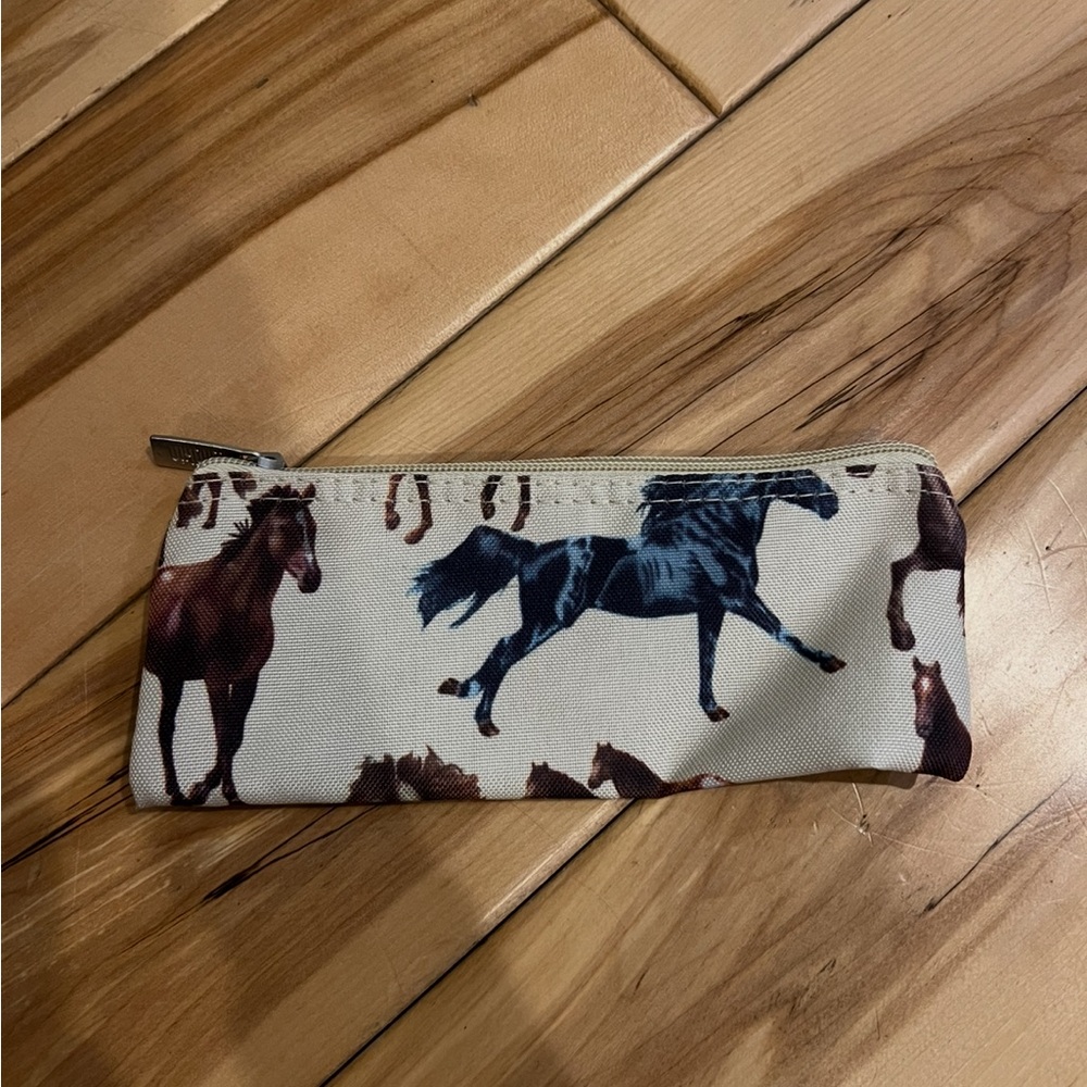 Horse Print Makeup Bag/Pencil Case